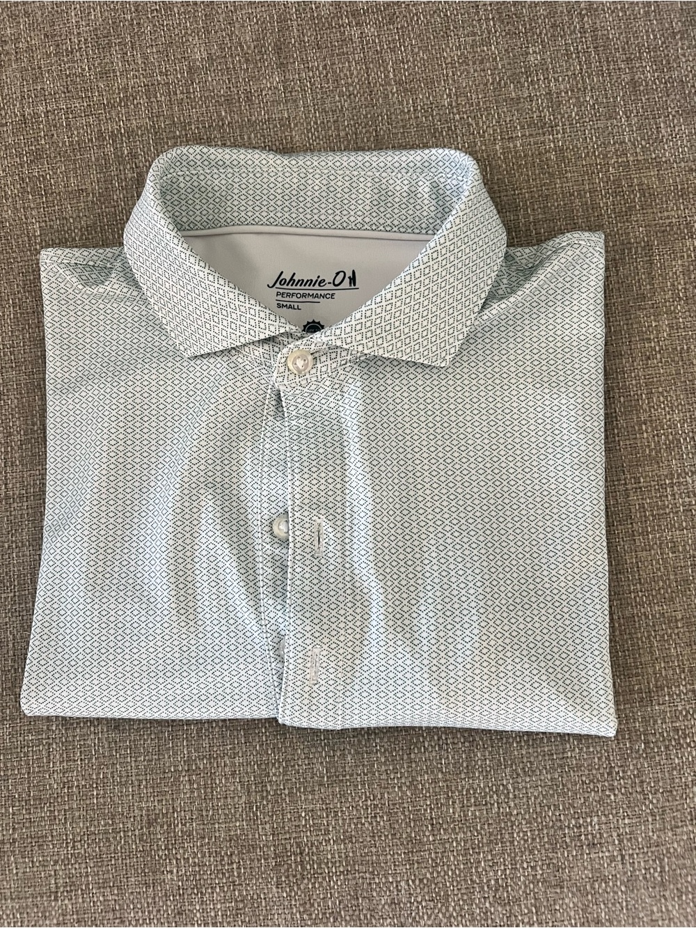 Johnnie-O Men's Light Green Golf Performance Polo